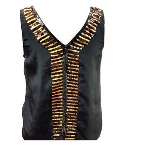Patterson J Kincaid: Black and Gold Top